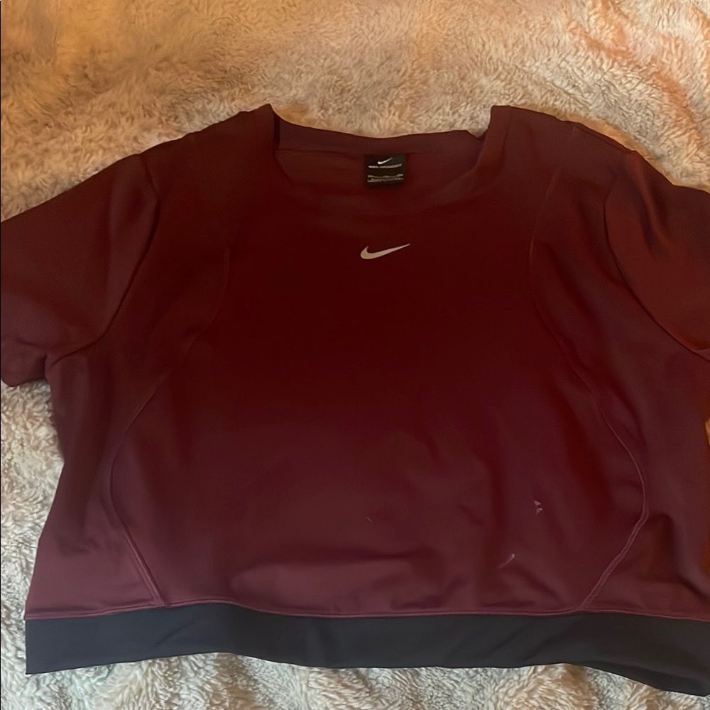 Nike Burgundy Athletic Crop Top